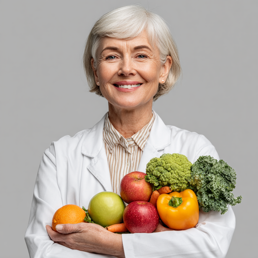 Senior enjoying healthy meal